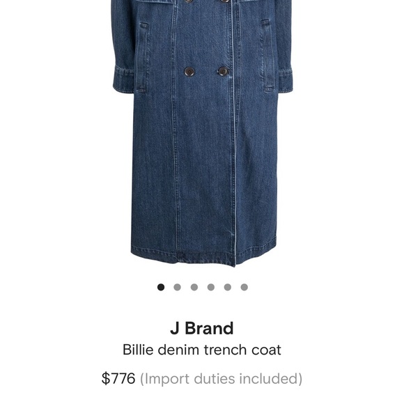 J Brand denim trench coat - Picture 2 of 8